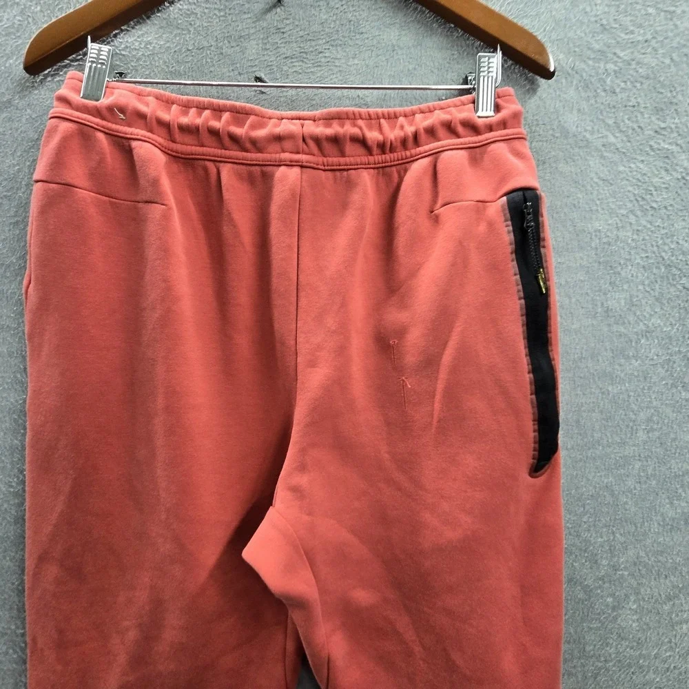 Nike Men Pants M Red Tech Fleece Jogger Zipper 24